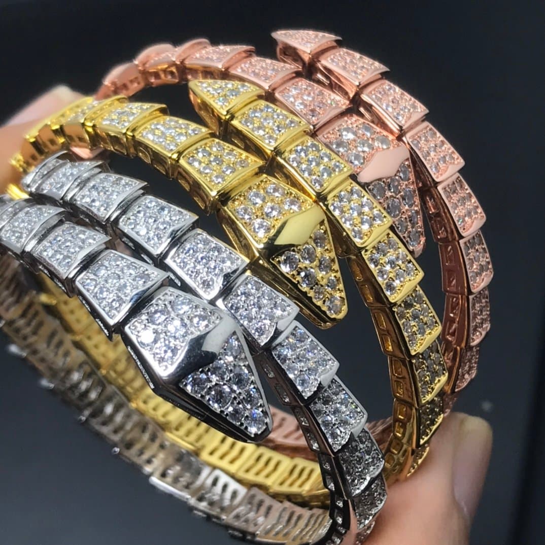 Wide Star Snake Bracelet