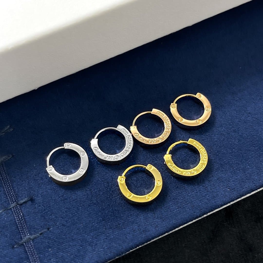 Small tangerine earrings without diamonds