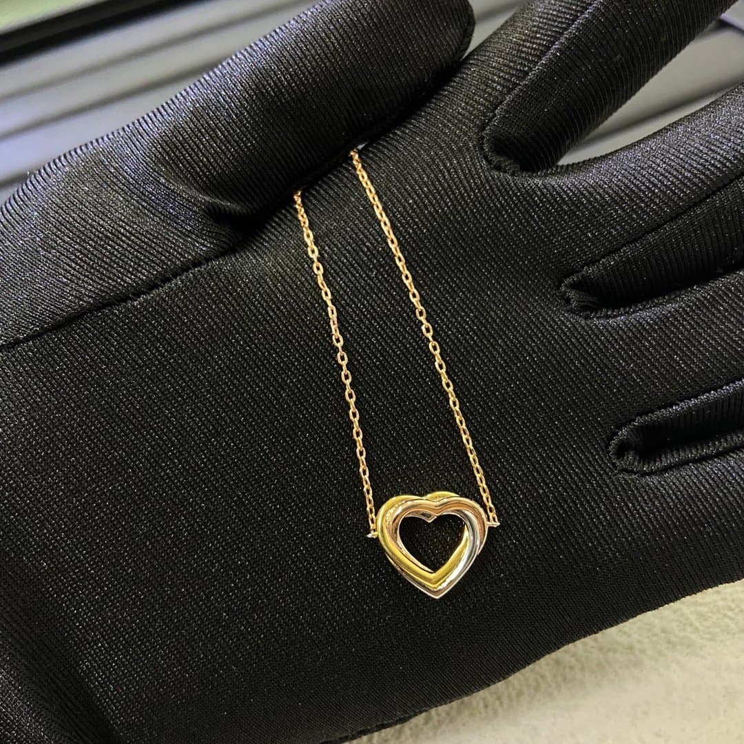 Three-color smooth heart bracelets